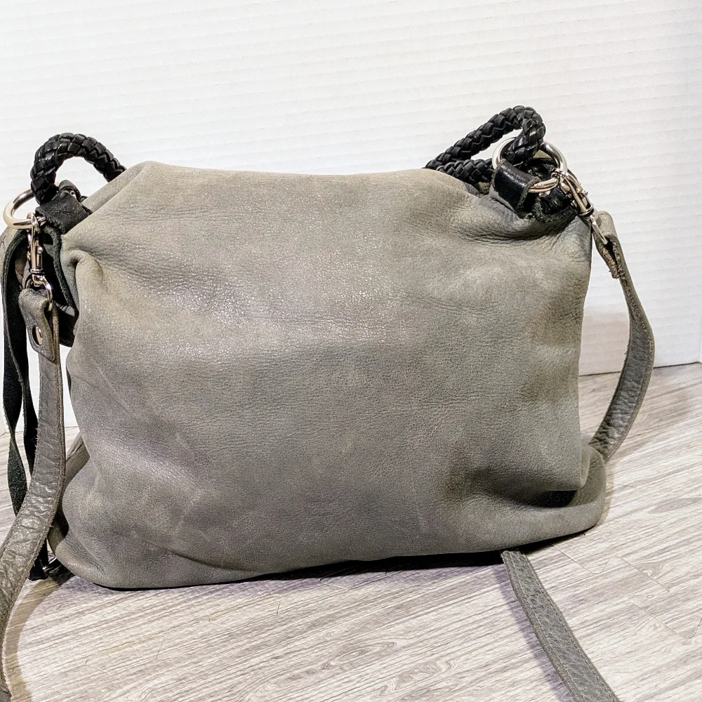Women's Henri Lou Envelope Satchel Leather‎ Bag | Moss Green